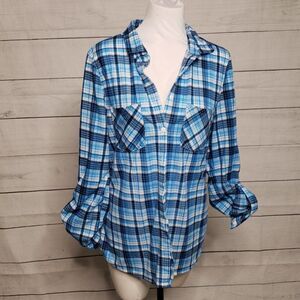 Brooke Leigh blue XL button down